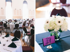 Valley Forge Military Academy Purple Black Wedding Reception photo