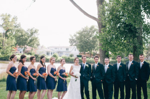 Buffalo New York Bridal Party Purple Orange Wedding photo