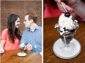 Becca + Chris - Old City Engagement Session - Philadelphia Franklin Fountain - Alison Dunn Photography photo