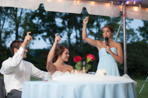 Maid of Honor Toast Tented Wedding photo