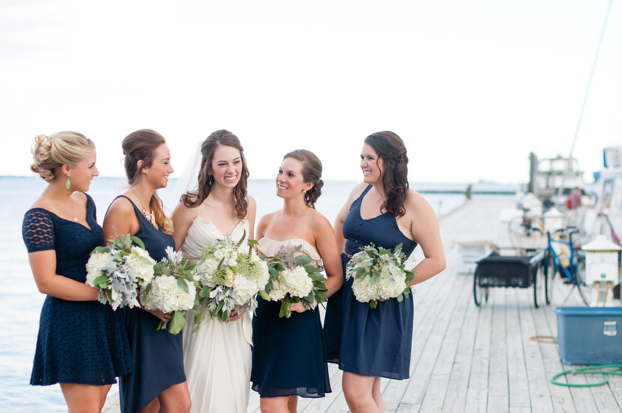 Kait+Travis - Annapolis Maryland Wedding Photographer - Horn Point Harbor Marina Bridesmaid Wedding Party Photos - Alison Dunn Photography photo