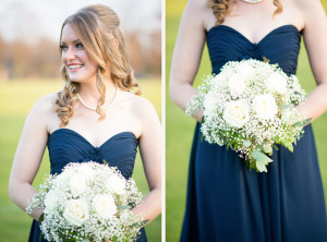 Blue Bridesmaid Dress White Flowers - Alison Dunn Photography photo