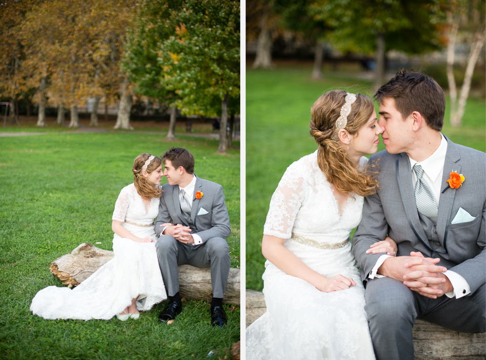 Carolyn + Corey - Penn Treaty Park Portraits - Philadelphia Wedding Photographer - Alison Dunn Photography photo9