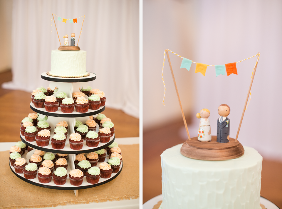 Whipped Bakeshop Red Velvet Wedding Cupcakes Lovebird Goods Cake Topper photo