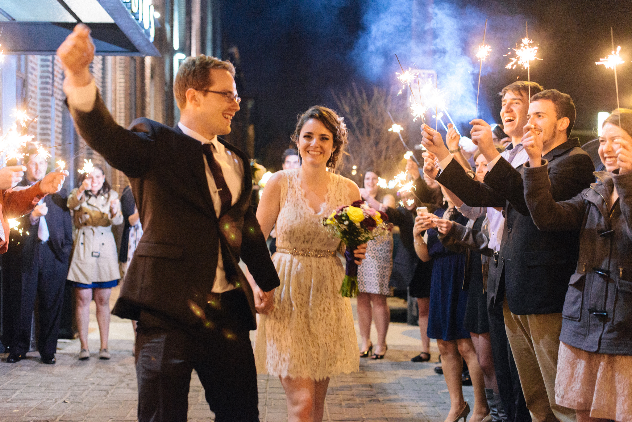 Philadelphia Wedding Sparkler Exit Alison Dunn Photography photo