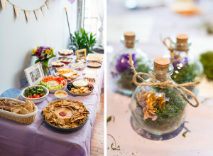 Purple Bridal Shower Terrarium Craft photo