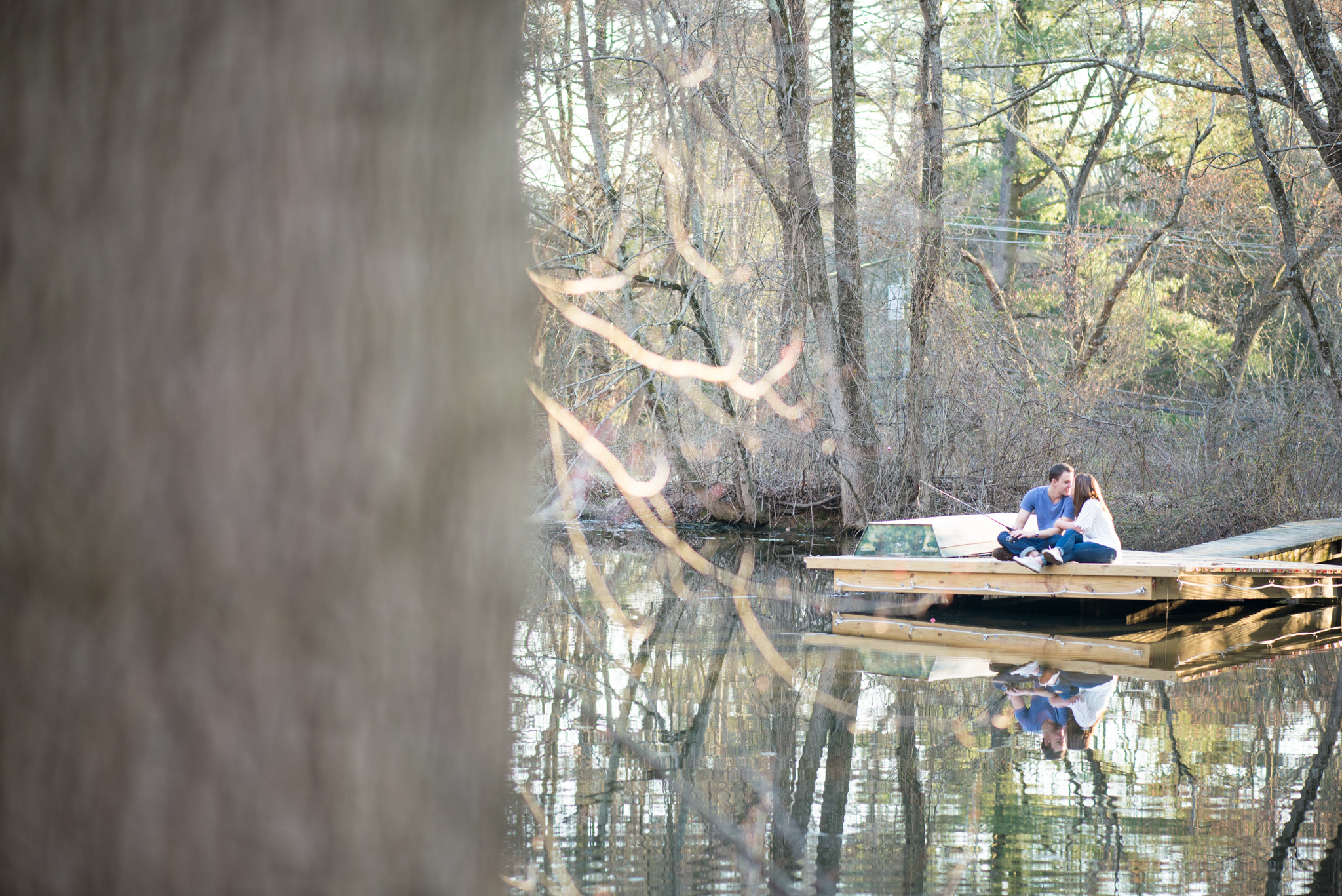 Valerie+Trevor - Media Pennsylvania Lake Dock Engagement Session - Alison Dunn Photography photo