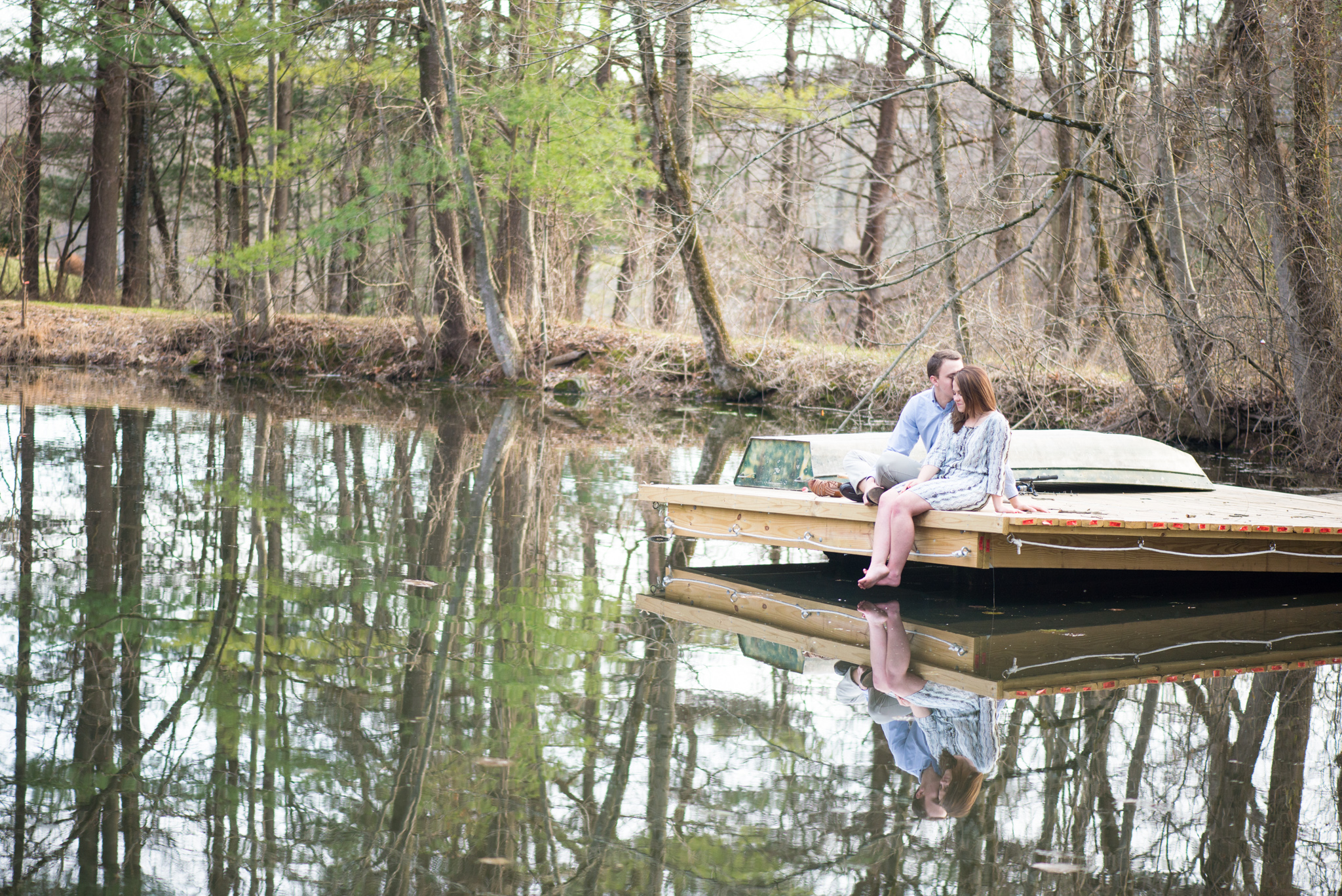 Valerie+Trevor - Media Pennsylvania Lake Dock Engagement Session - Alison Dunn Photography photo