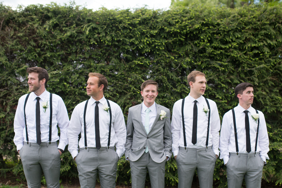 Gray River Island Groomsmen Pants Black Suspenders photo