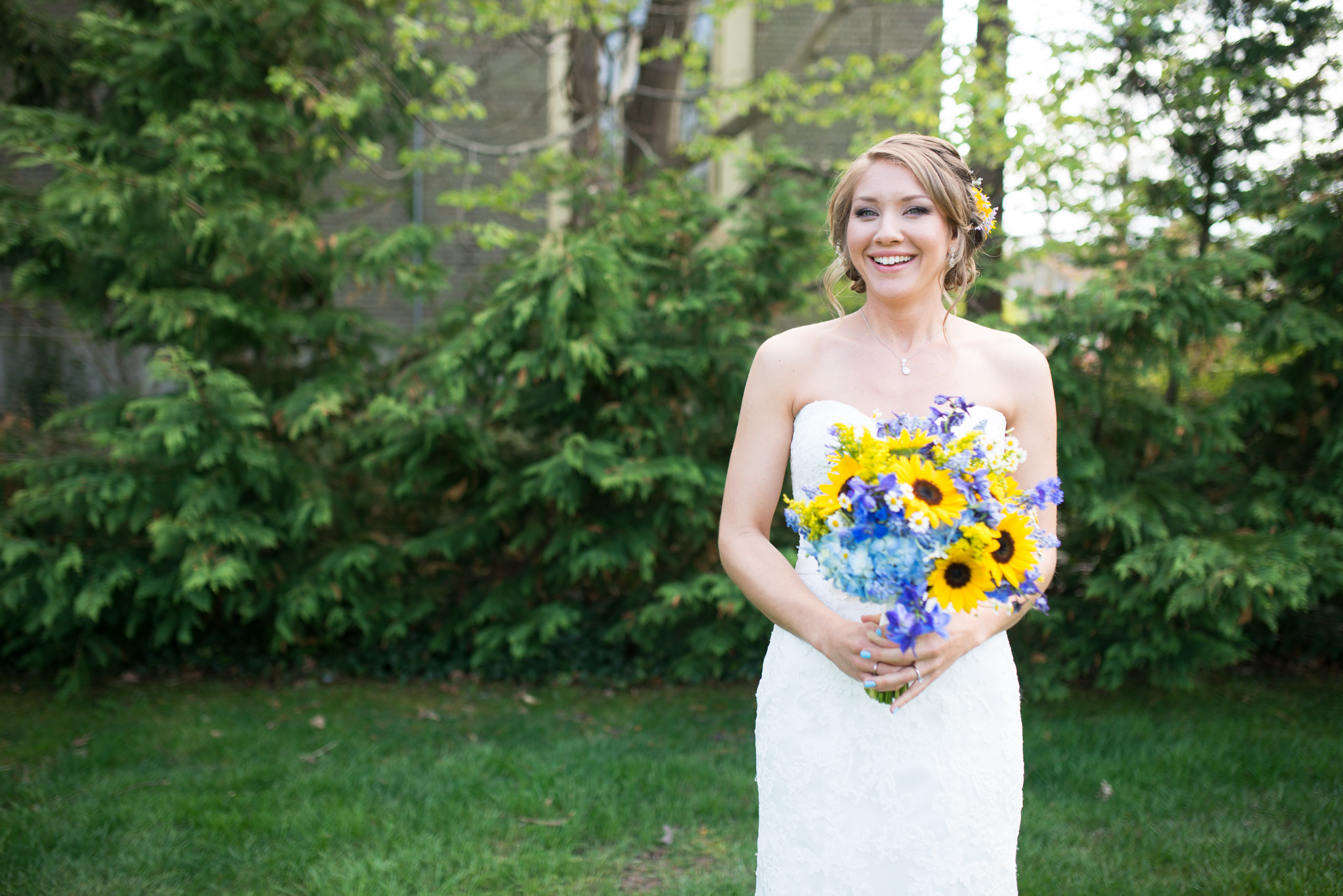 Mike+Alyssa - Sunflower Bridal Bouquet Cape May Southern Mansion Wedding photo