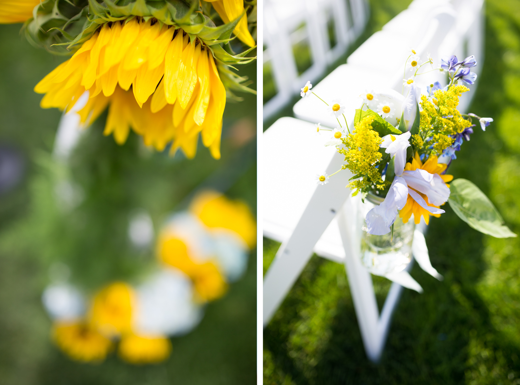 Sunflower Aisle Ceremony Flowers photo