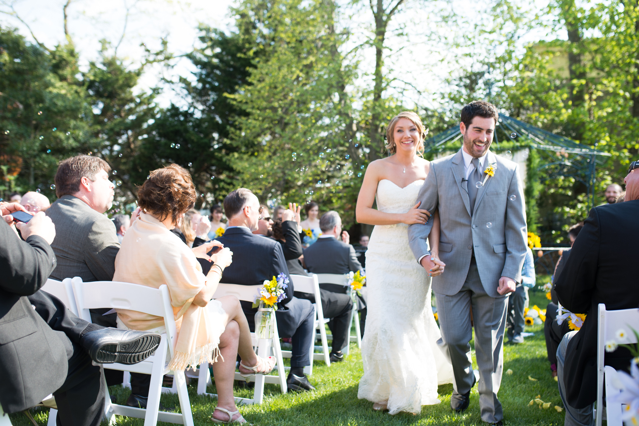 Mike+Alyssa - Cape May Southern Mansion Wedding Bubbles Recessional photo