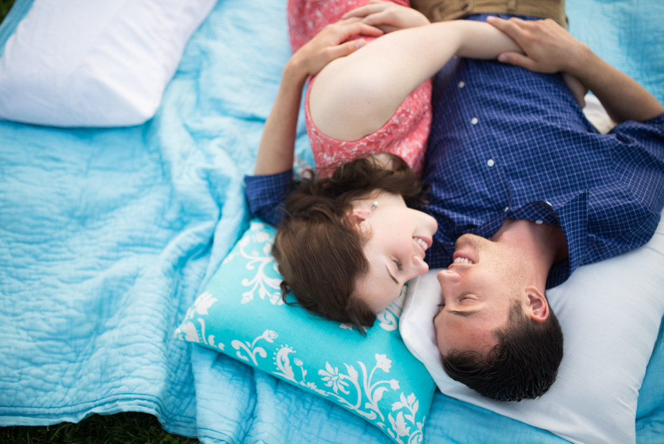 28 - George + Michelle - Allentown Memorial Rose Garden Engagement Session Picnic - Alison Dunn Photography photo