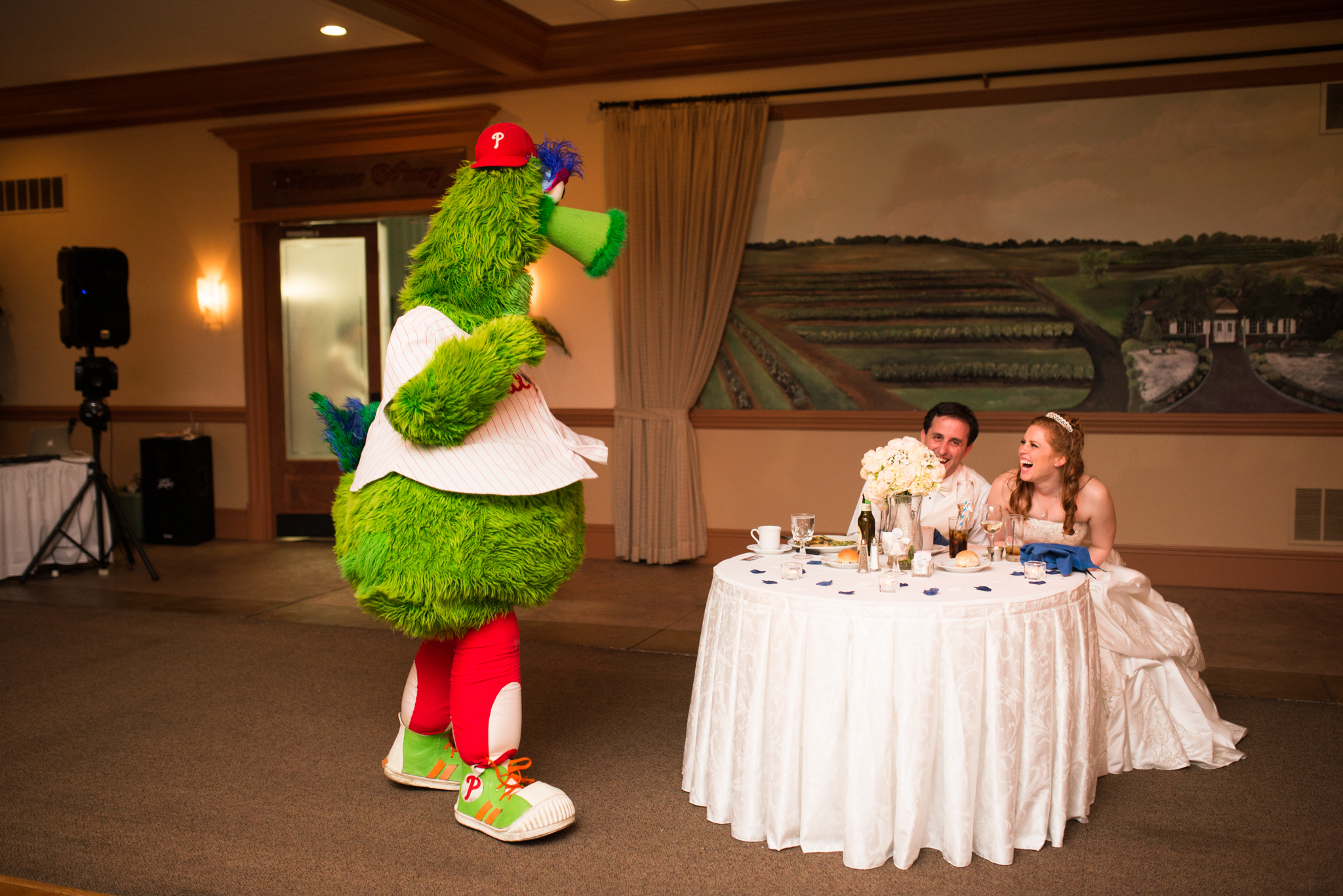 Philly Phanatic - Valenzano Winery Wedding Reception photo