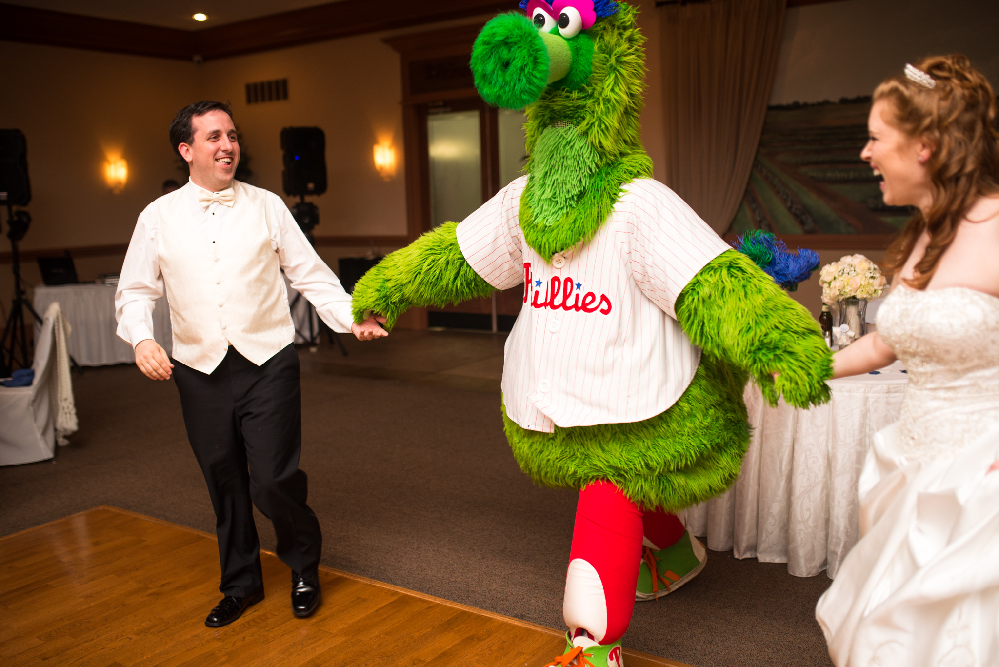 Philly Phanatic - Valenzano Winery Wedding Reception photo