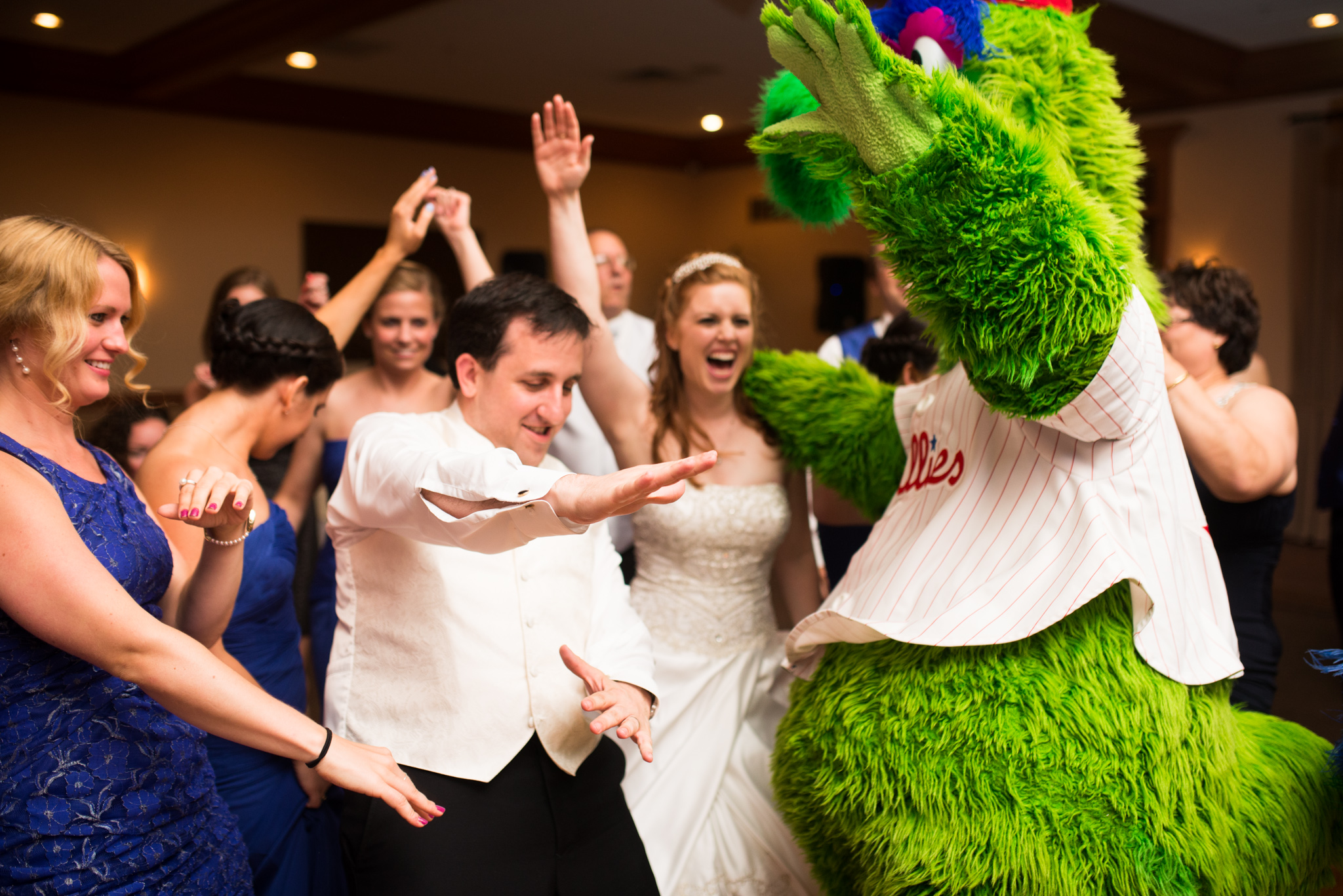 Philly Phanatic - Valenzano Winery Wedding Reception photo