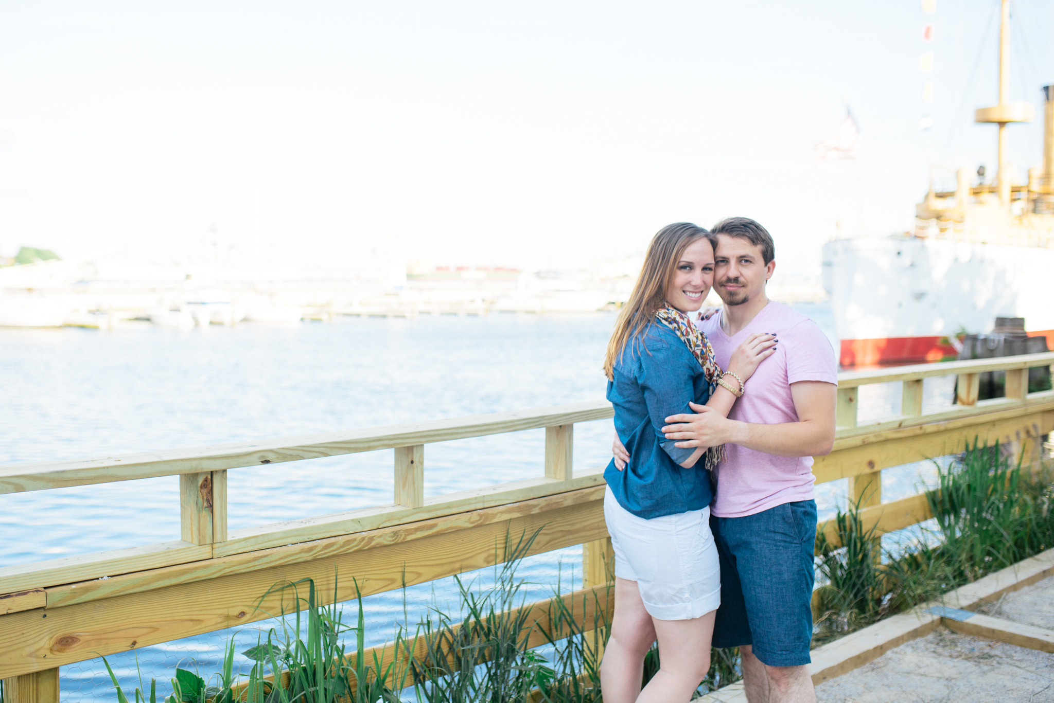 Spruce Street Harbor Park Philadelphia Engagement Session Photo