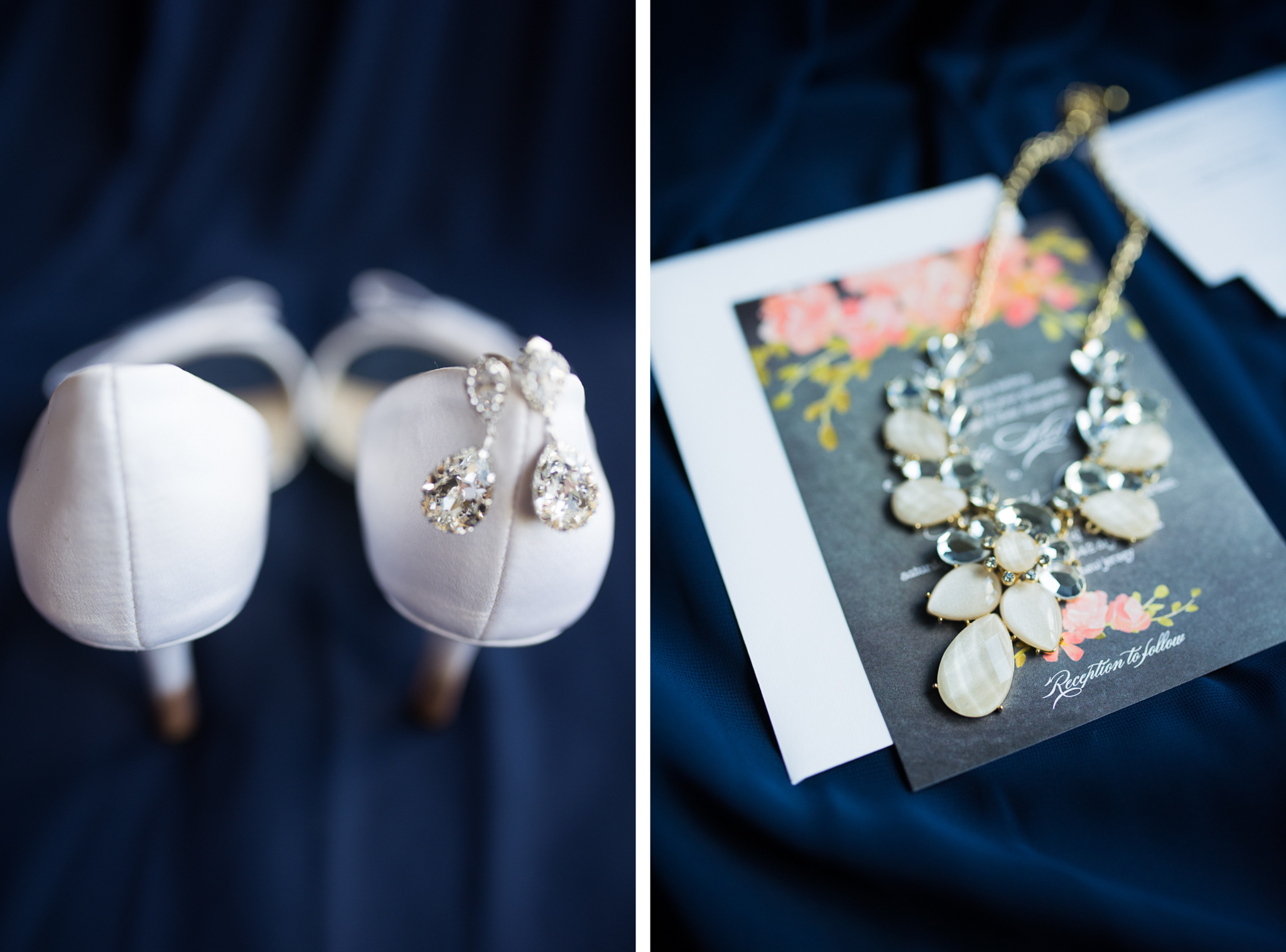 Caparros White Wedding Heels - Wedding Paper Divas Invitations - David's Bridal Necklace photo