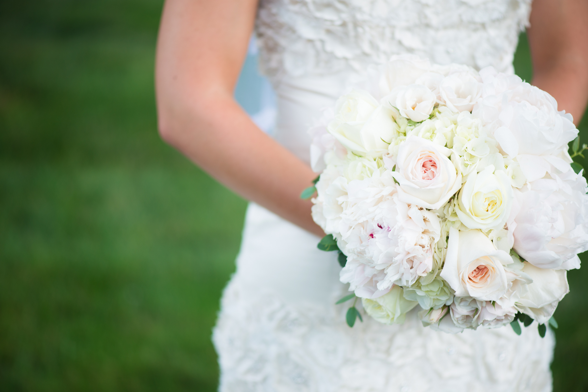 22 - White Blush Rose Peony Bridal Bouquet photo