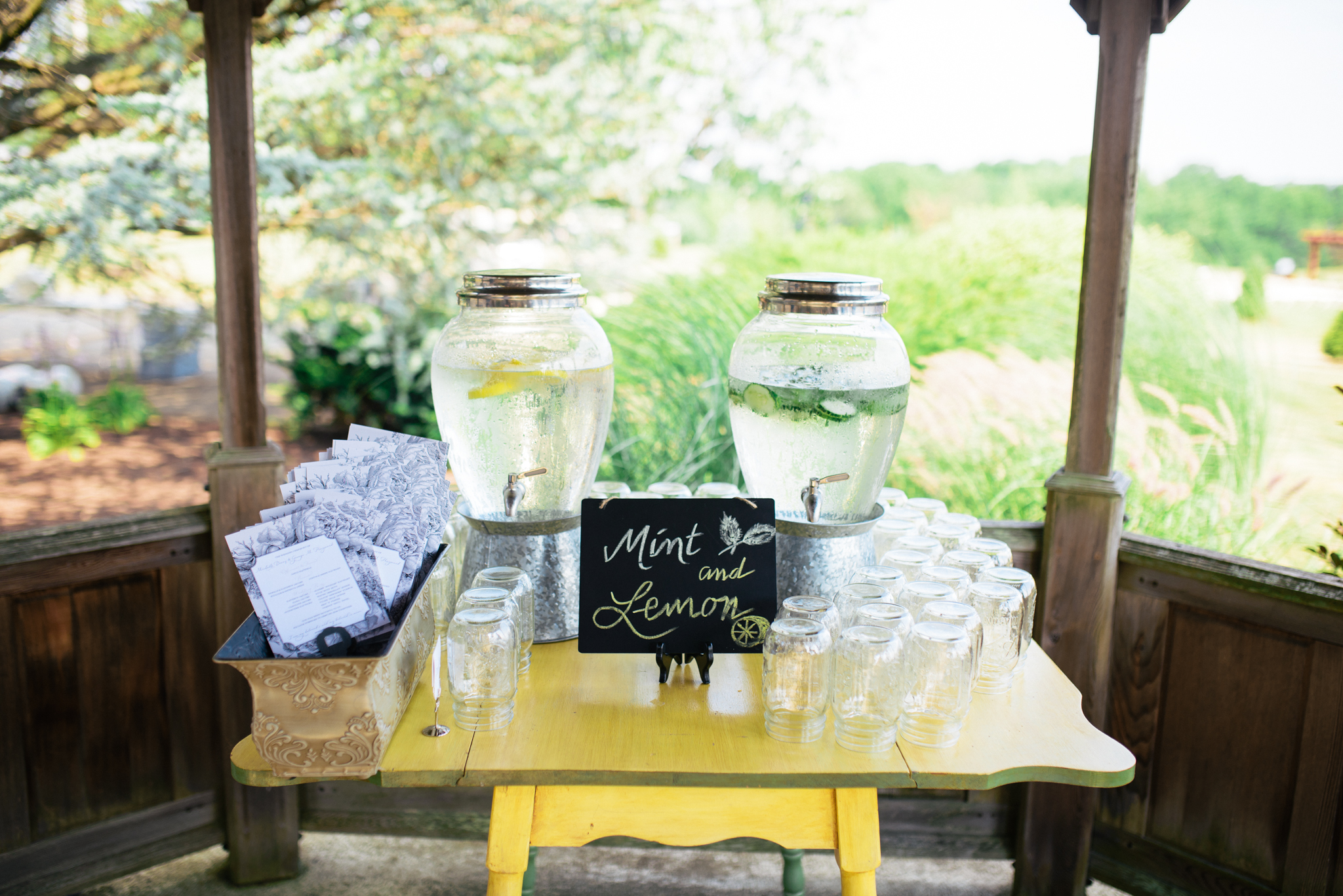 Chalkboard Sign - Mint Lemon Wedding Ceremony Water Station photo