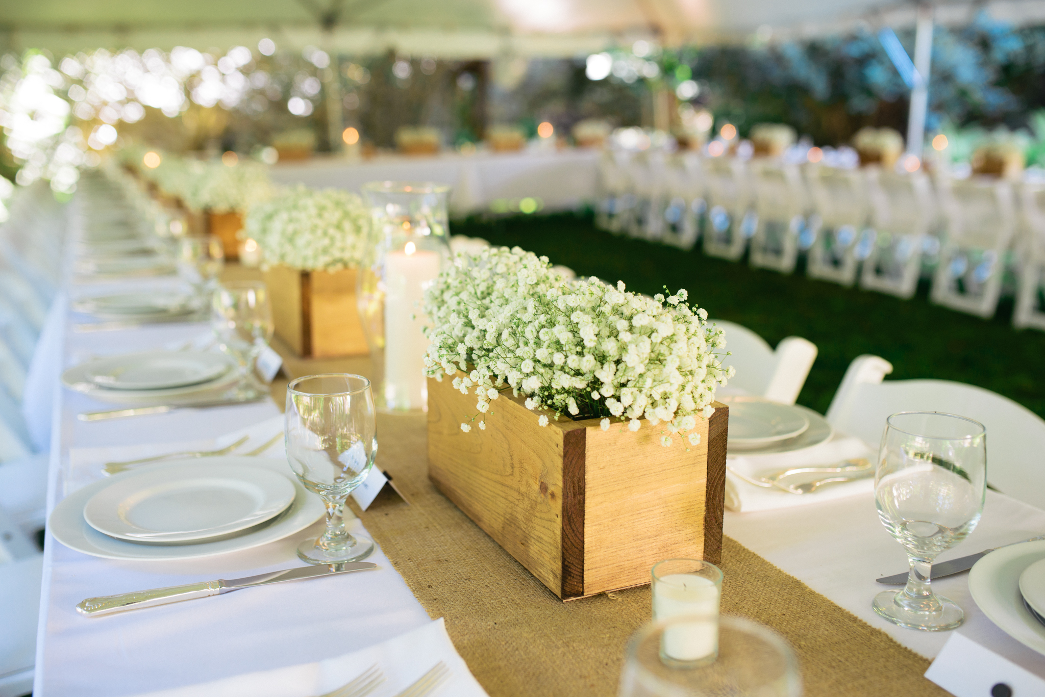 Baby's Breath Wedding Centerpieces photo