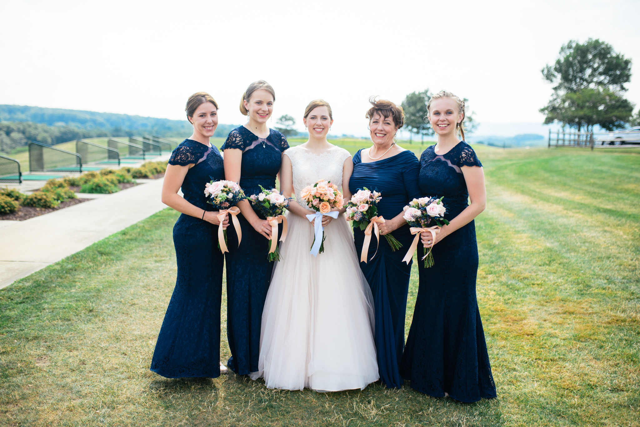 JS Boutique Navy Floor Length Bridesmaid Dress photo