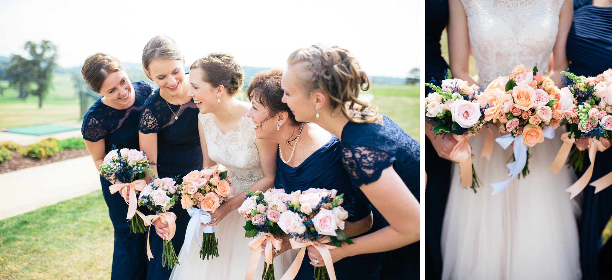 JS Boutique Navy Floor Length Bridesmaid Dress photo