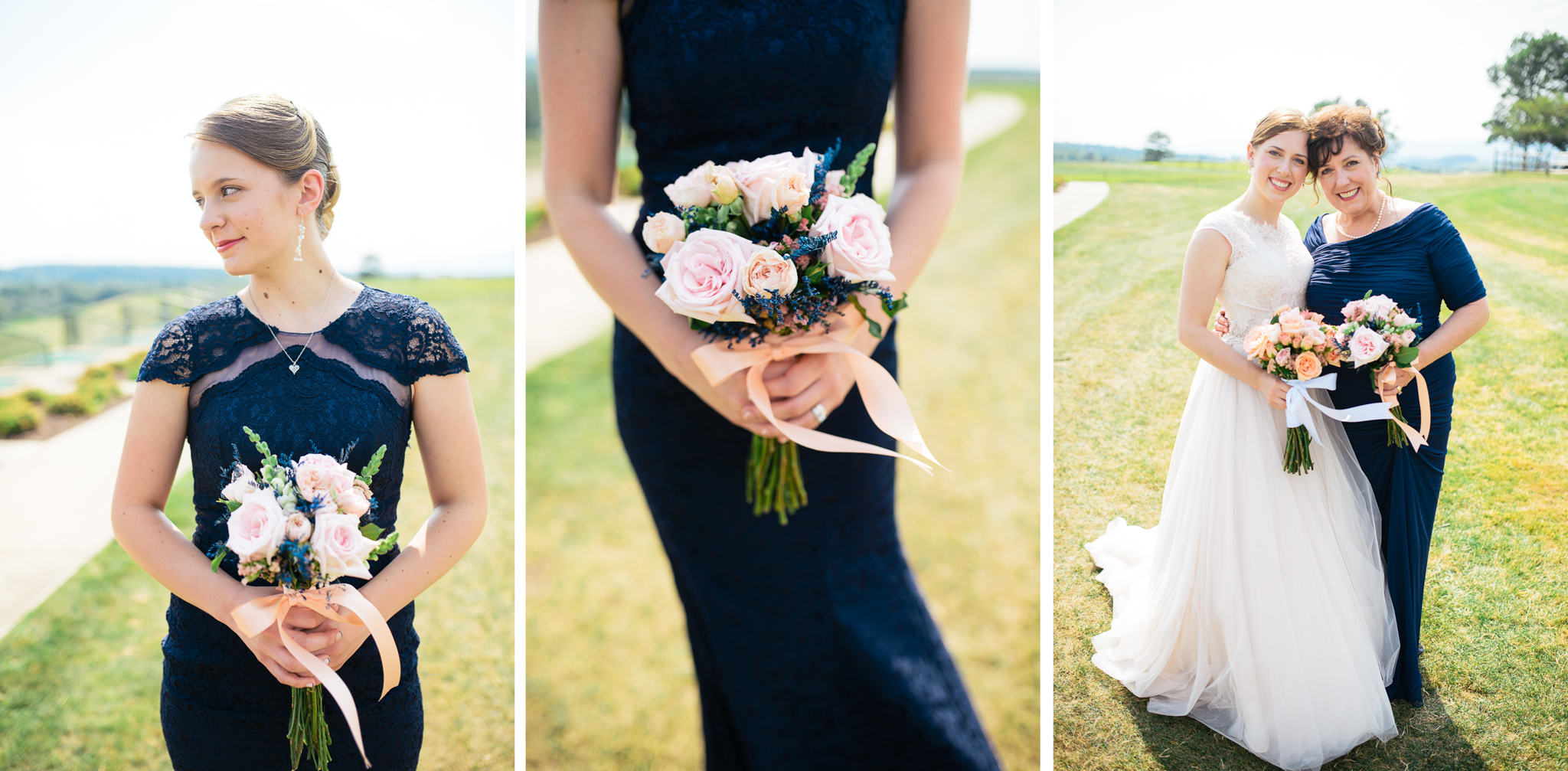 JS Boutique Navy Floor Length Bridesmaid Dress photo