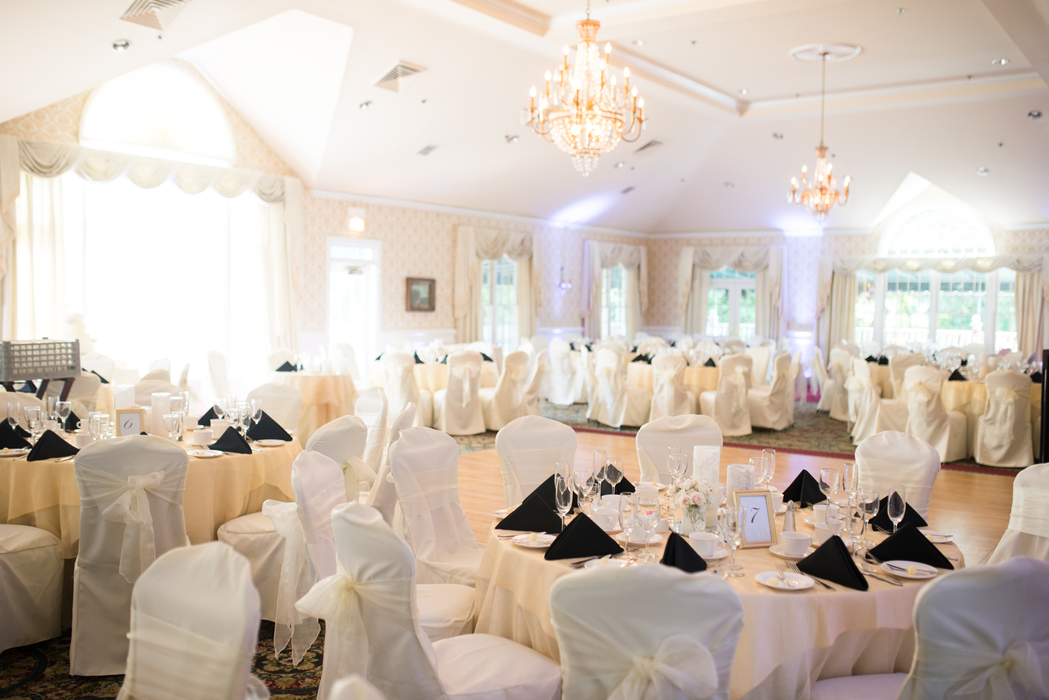 Ivory Black Laurel Creek Country Club Wedding Reception photo