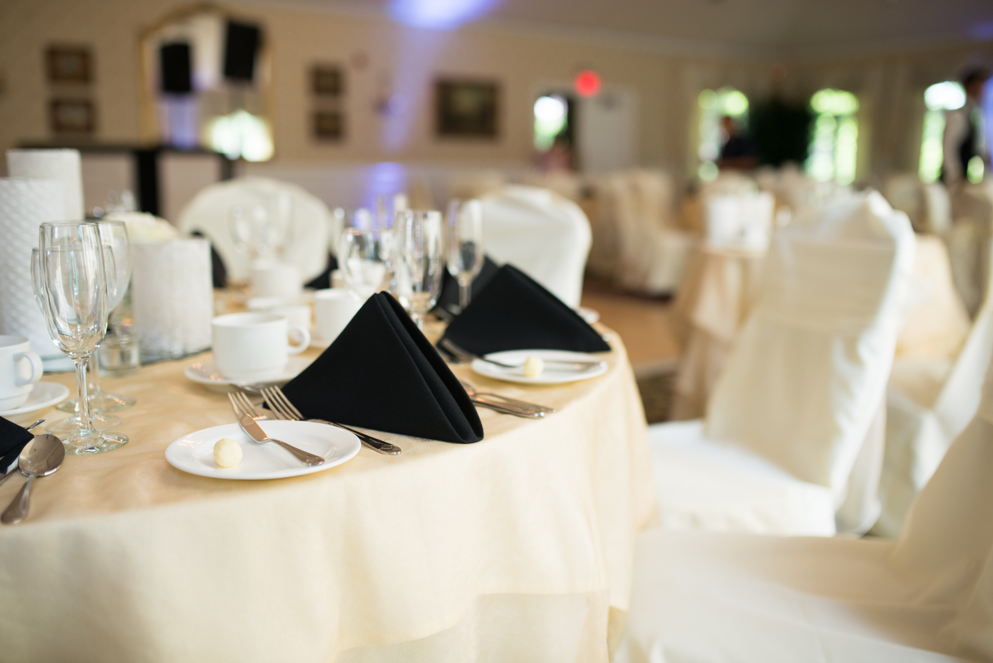 Ivory Black Laurel Creek Country Club Wedding Reception photo