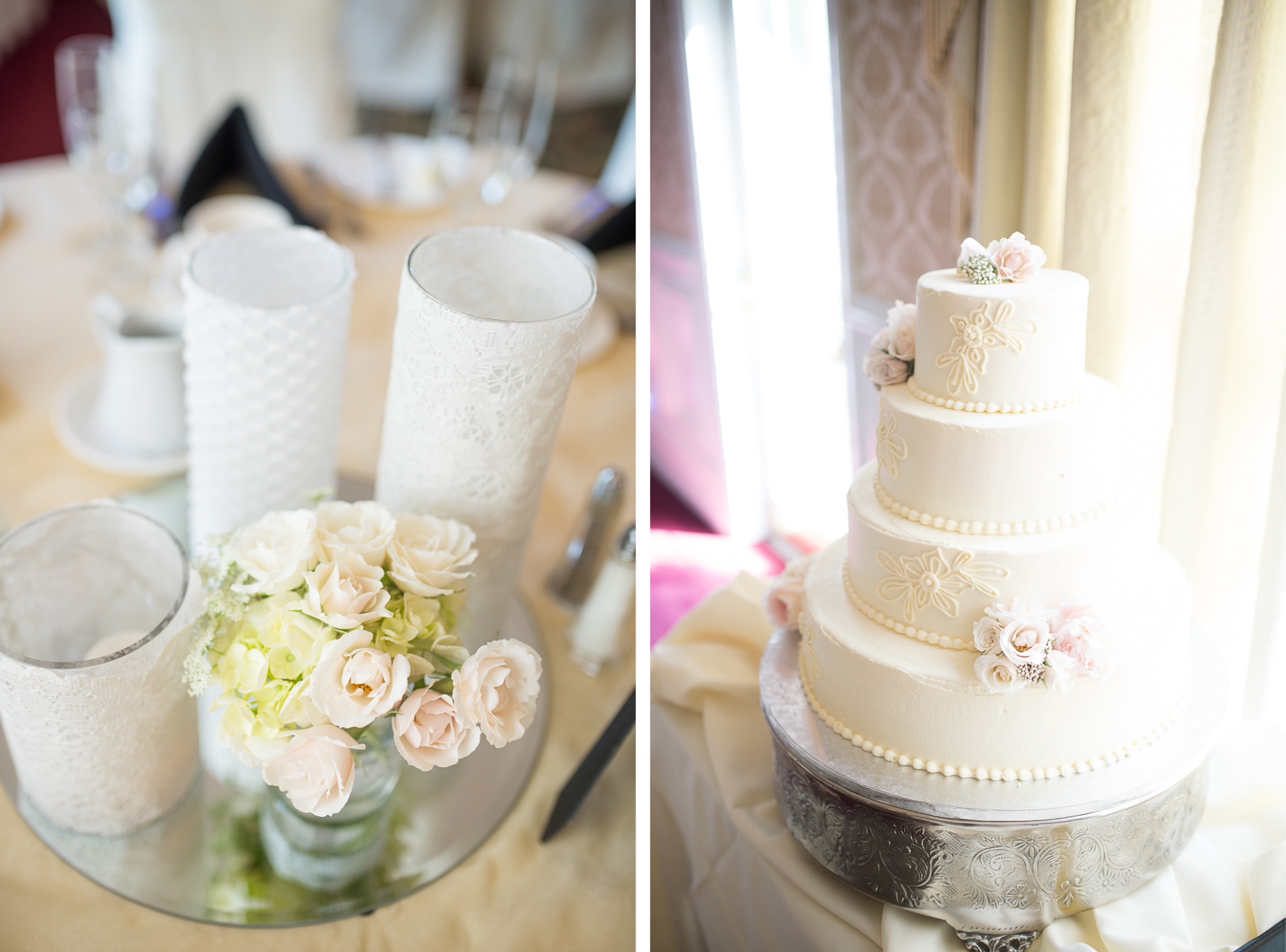 Lace Wedding Centerpiece photo