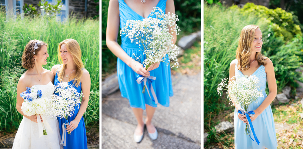 Blue David's Bridal Bridesmaid Dresses photo