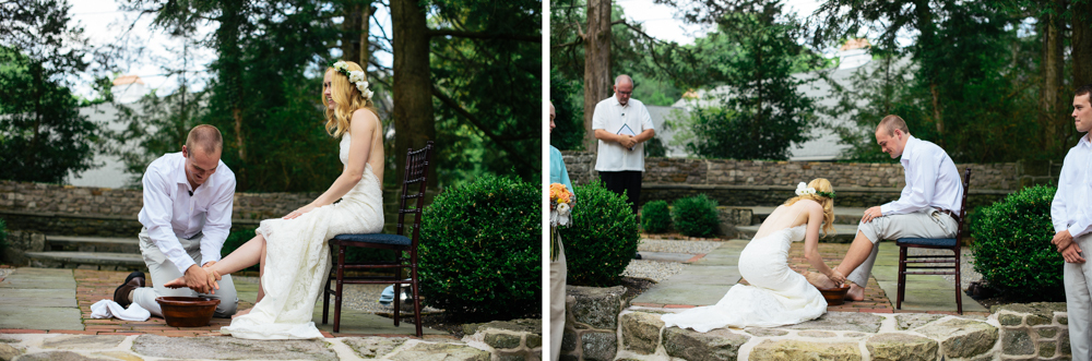 HollyHedge Estate Garden Wedding Ceremony - Foot Washing -Photo