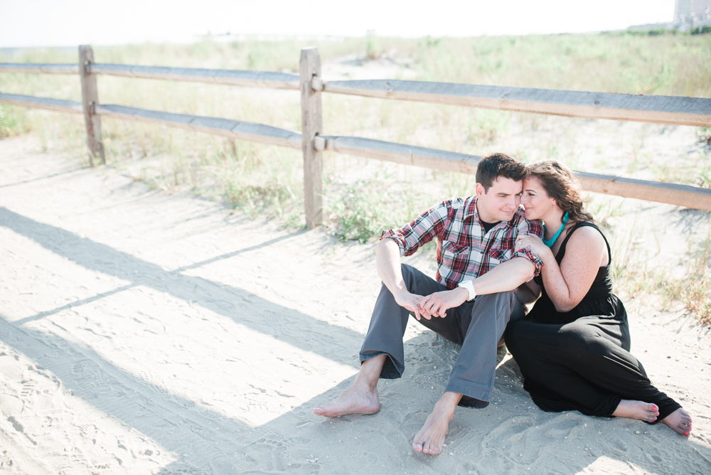 Sara + Matt - Ocean City New Jersey Boardwalk Engagement Session - Ocean City Wedding Photographer - Alison Dunn Photography photo