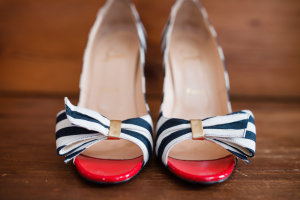 Christian Louboutin Just Soon Pump Navy White Stripe photo