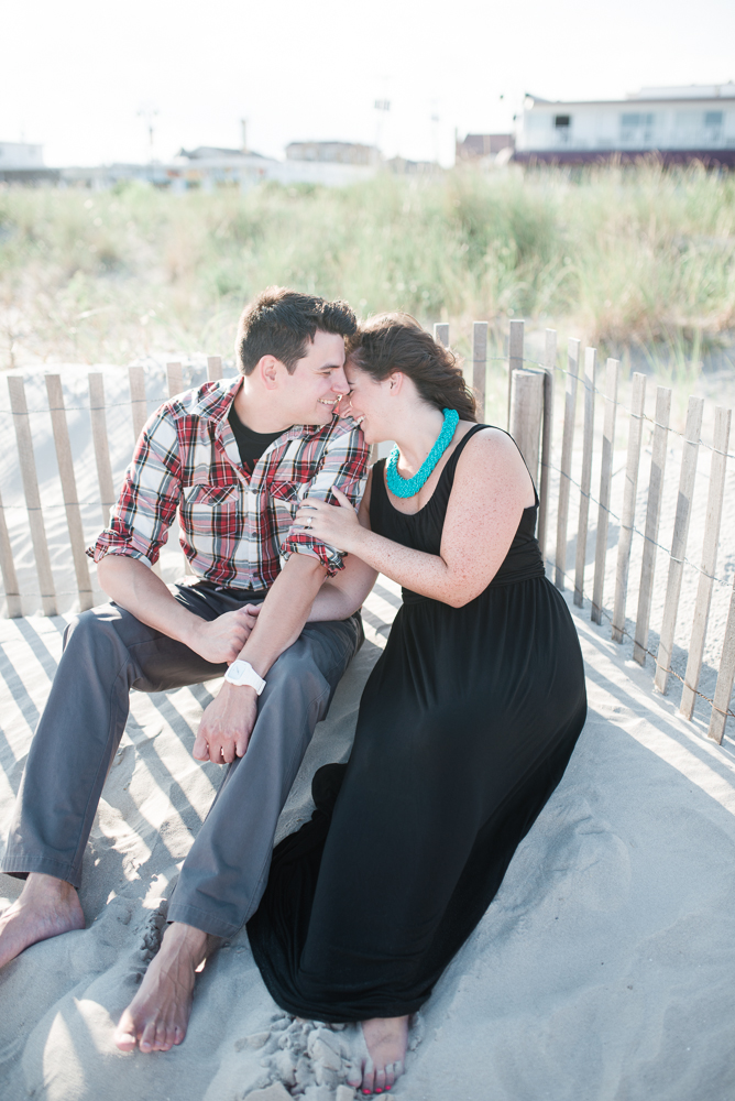 13 - Sara + Matt - Ocean City New Jersey Boardwalk Engagement Session - Ocean City Wedding Photographer - Alison Dunn Photography photo