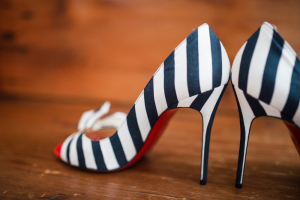 Christian Louboutin Just Soon Pump Navy White Stripe photo