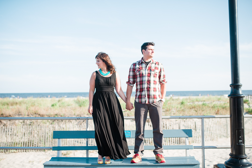 Sara + Matt - Ocean City New Jersey Boardwalk Engagement Session - Ocean City Wedding Photographer - Alison Dunn Photography photo