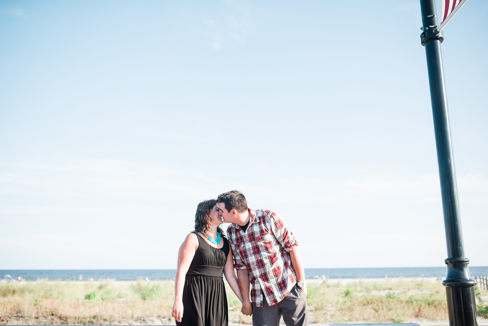 15 - Sara + Matt - Ocean City New Jersey Boardwalk Engagement Session - Ocean City Wedding Photographer - Alison Dunn Photography photo