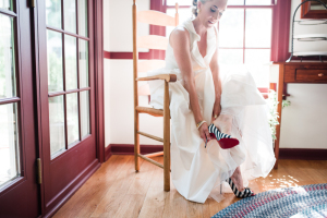 Christian Louboutin Just Soon Pump Navy White Stripe photo