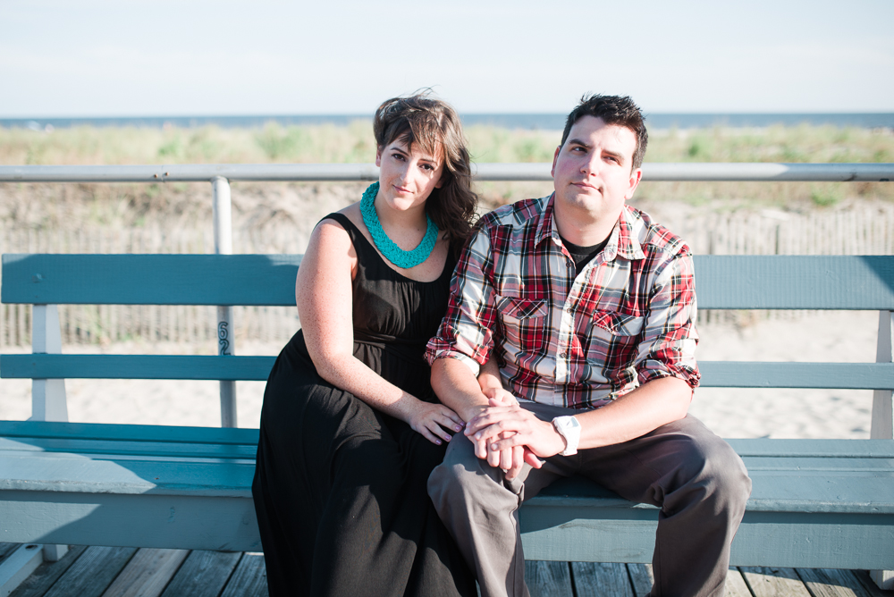 16 - Sara + Matt - Ocean City New Jersey Boardwalk Engagement Session - Ocean City Wedding Photographer - Alison Dunn Photography photo