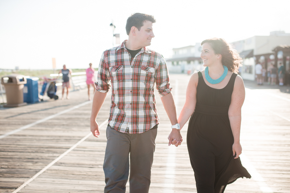 Sara + Matt - Ocean City New Jersey Boardwalk Engagement Session - Ocean City Wedding Photographer - Alison Dunn Photography photo