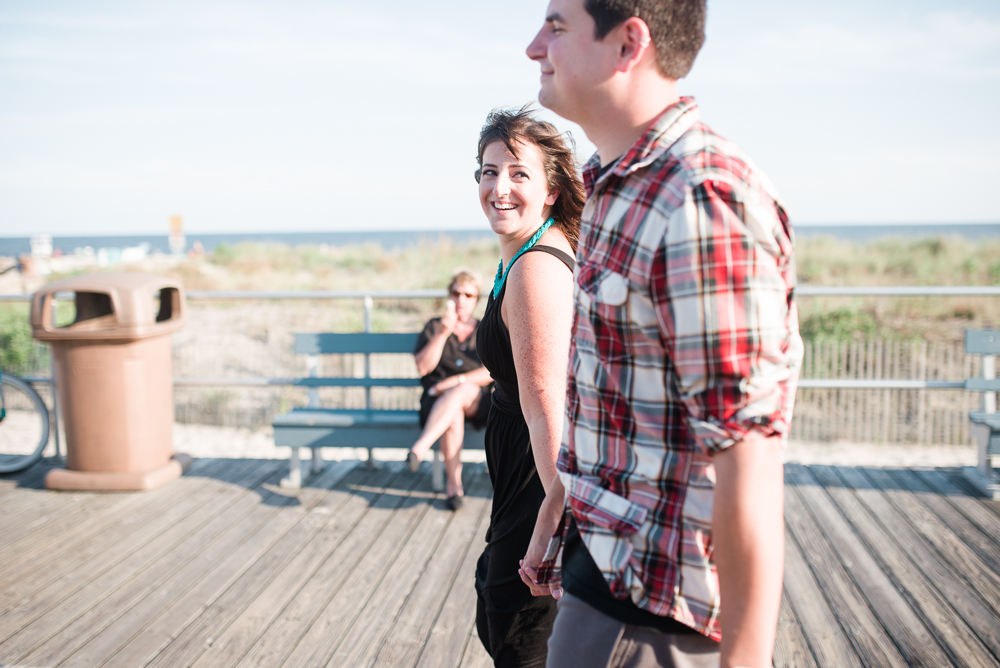 19 - Sara + Matt - Ocean City New Jersey Boardwalk Engagement Session - Ocean City Wedding Photographer - Alison Dunn Photography photo