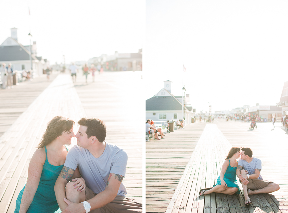 Sara + Matt - Ocean City New Jersey Boardwalk Engagement Session - Ocean City Wedding Photographer - Alison Dunn Photography photo