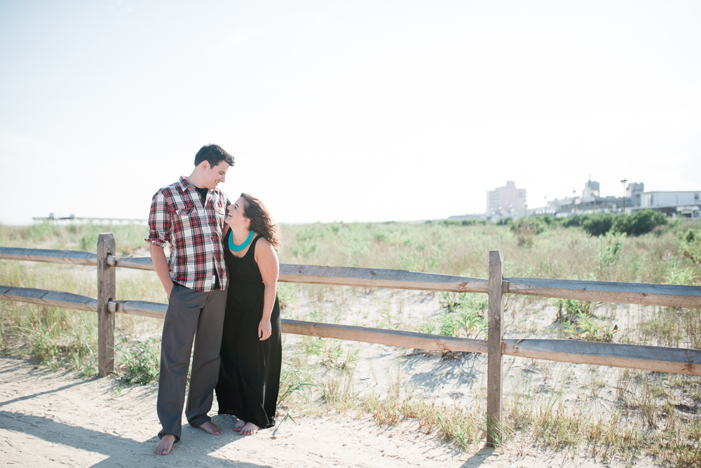 Sara + Matt - Ocean City New Jersey Boardwalk Engagement Session - Ocean City Wedding Photographer - Alison Dunn Photography photo