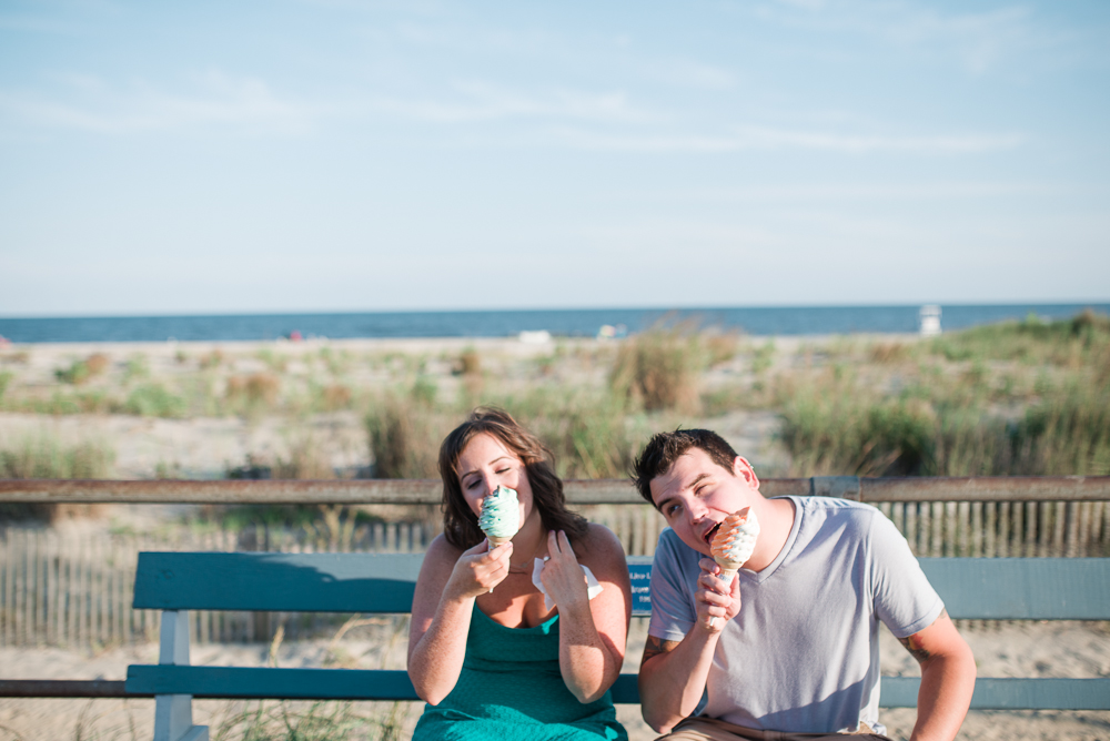 30 - Sara + Matt - Ocean City New Jersey Boardwalk Engagement Session - Ocean City Wedding Photographer - Alison Dunn Photography photo