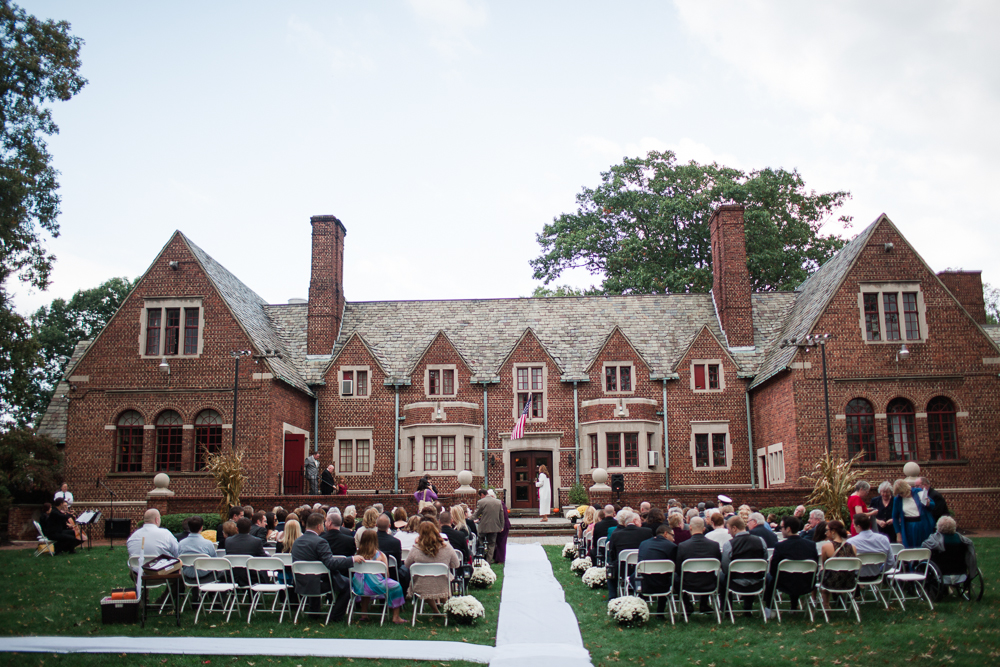 Moorestown Community House Fall Wedding Ceremony photo