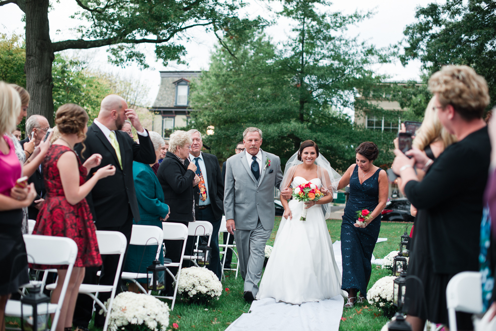 Moorestown Community House Fall Wedding Ceremony photo