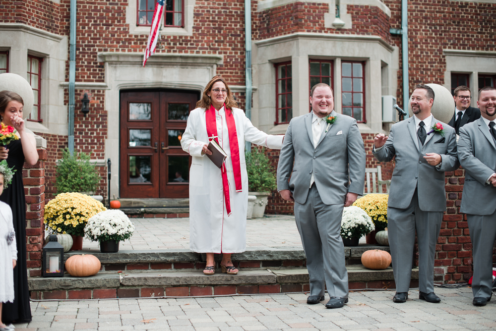 Moorestown Community House Fall Wedding Ceremony photo