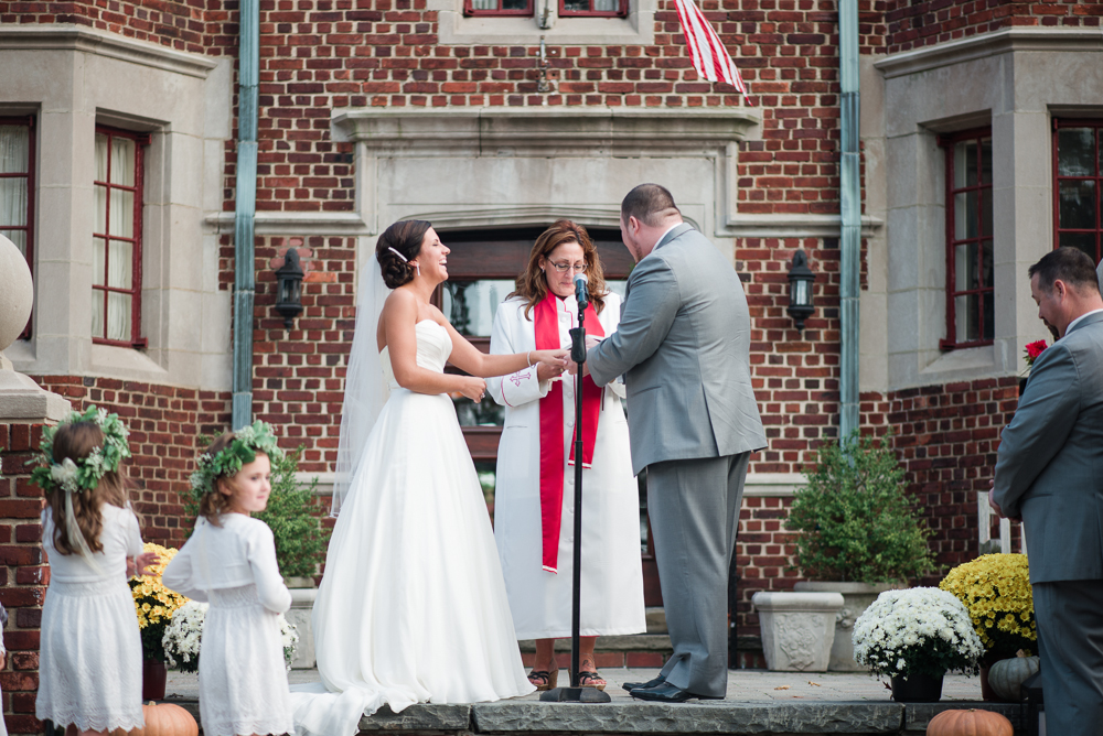 Moorestown Community House Fall Wedding Ceremony photo